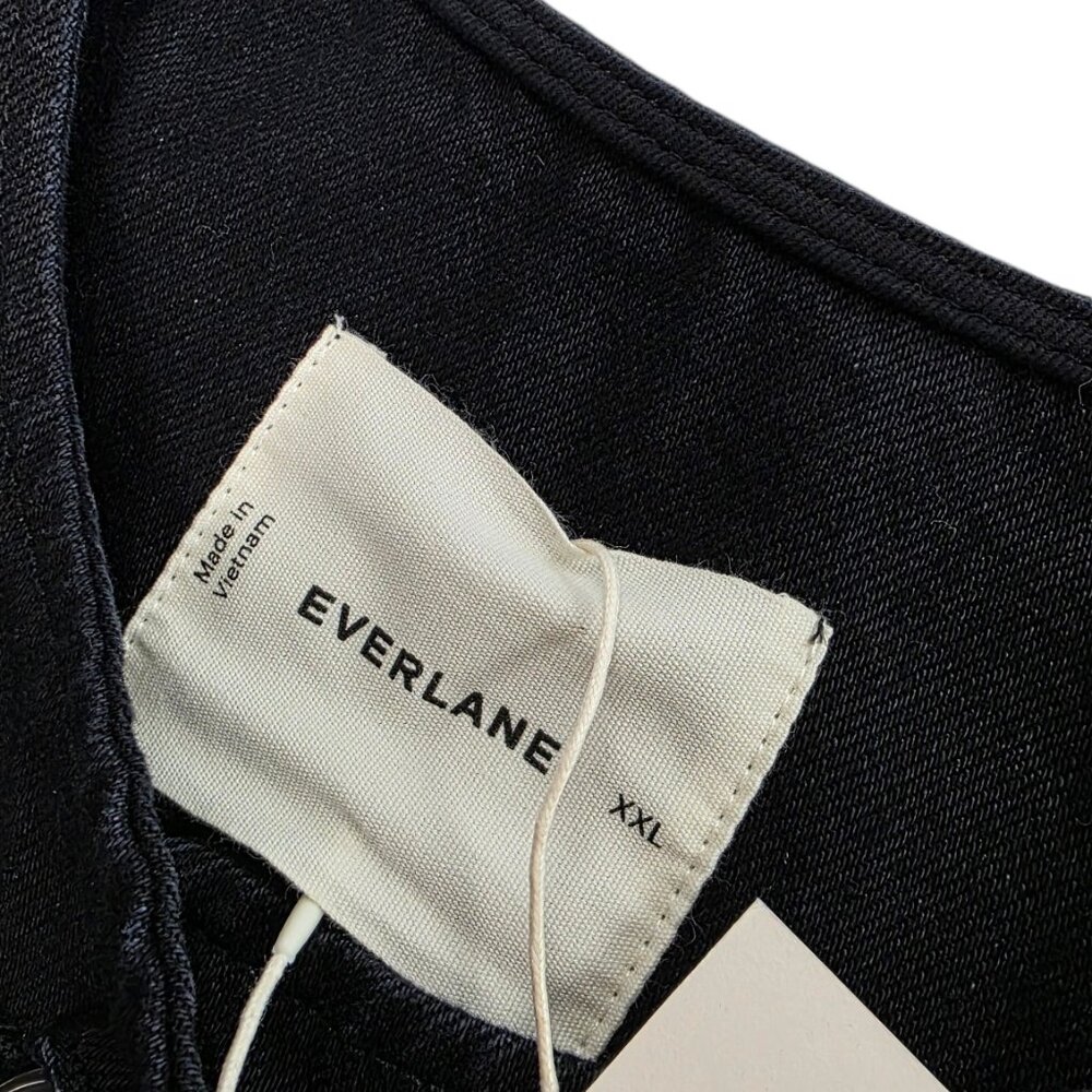 Everlane Dark Navy Round-Neck Button Bomber Jacket - Picture 5 of 12